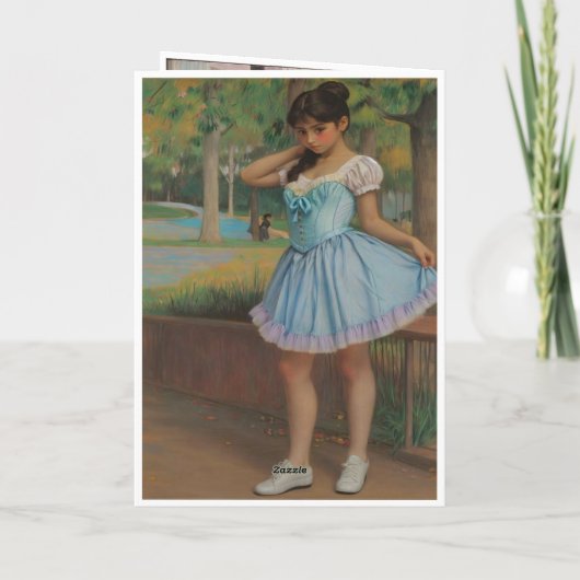 Niña soniando que es un bailarina kaart (Achterkant)