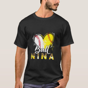 Nina van beide honkbal softbal sport matching fami t-shirt