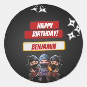 Nina Verjaardag Ronde Sticker (Voorkant)