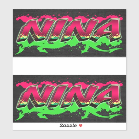 Nina Vorname Name Graffiti Aufkleber Sticker (Vel)