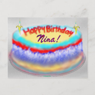 Nina's Birthday Cake Briefkaart