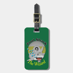 Nine Ball Billiards Pool Shark Bagagelabel