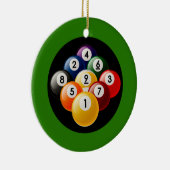 NINE BALL BILLIARDS RACK KERAMISCH ORNAMENT (Rechts)