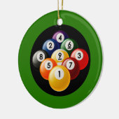 NINE BALL BILLIARDS RACK KERAMISCH ORNAMENT (Links)