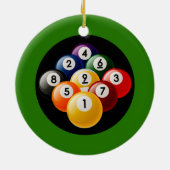 NINE BALL BILLIARDS RACK KERAMISCH ORNAMENT (Achterkant)