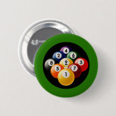 NINE BALL BILLIARDS RACK RONDE BUTTON 5,7 CM (Voorkant /achterkant)