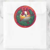 Nine Ball in kerstmis Wreaton Red Ronde Sticker (Tas)
