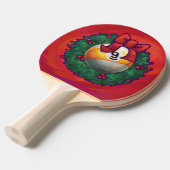 Nine Ball in kerstmis Wreaton Red Tafeltennisbatje (Voorkant Gekanteld)