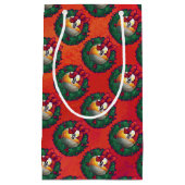 Nine Ball in Kerstmis WreatPattern op Red Klein Cadeauzakje (Voorkant)