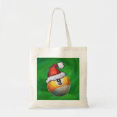 Nine Ball in Santa Hat op Green Tote Bag (Voorkant)
