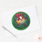 Nine Ball in Wreath on Green Ronde Sticker (Envelop)