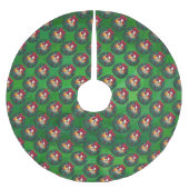 Nine Ball in Wreath Pattern on Green Kerstboom Rok (Voorkant)