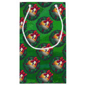 Nine Ball in Wreath Pattern on Green Klein Cadeauzakje (Achterkant)