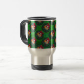 Nine Ball in Wreath Pattern on Green Reisbeker (Voorkant links)