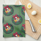 Nine Ball in Wreath Pattern on Green Theedoek (Quarter Fold)