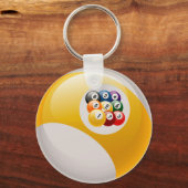 NINE BALL RACK BILLIARARDS BALL SLEUTELHANGER (Voorkant)