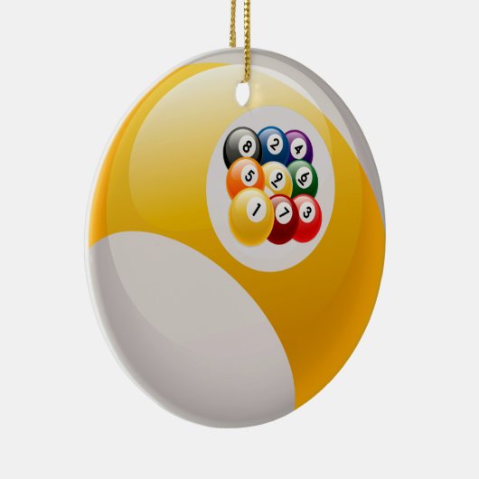 NINE BALL RACK BILLIARDS BALL ORNAMENT (Rechts)
