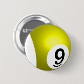 Nine Ball Yellow Button (Voorkant /achterkant)