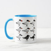 Nine Birdorable Terns (geëtiketteerd) Mok (Links)