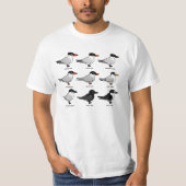 Nine Birdorable Terns (geëtiketteerd) T-shirt (Voorkant)