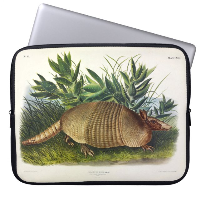 Nine-Buurt, langwerpige Armadillo van Audubon Laptop Sleeve (Voorkant)