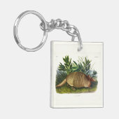 Nine-Buurt, langwerpige Armadillo van Audubon Sleutelhanger (Voorkant Links)