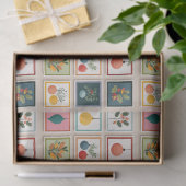 Nine Christmas Ornaments in Bold Frames Tissuepapier (Geschenk)