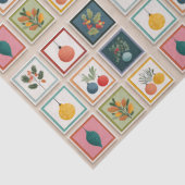 Nine Christmas Ornaments in Bold Frames Tissuepapier (Detail)