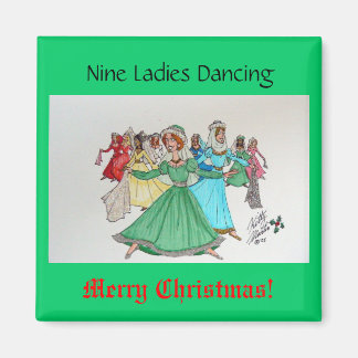 Nine Dames Dancing Magneet