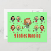 Nine Dames Dansende Briefkaarten (Voorkant / Achterkant)