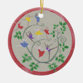 Nine Dames dansende kerstversiering Keramisch Ornament (Voorkant)