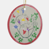 Nine Dames dansende kerstversiering Keramisch Ornament (Links)