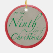 Nine Dames dansende kerstversiering Keramisch Ornament (Achterkant)