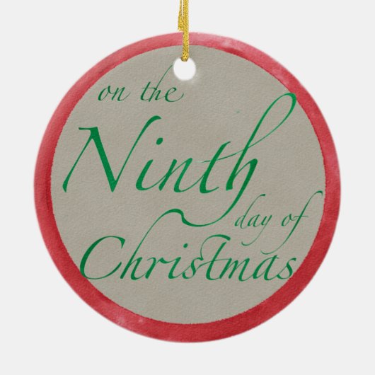 Nine Dames dansende kerstversiering Keramisch Ornament (Achterkant)