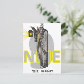 NINE DE HERMIT TAROT BRIEFKAART (Staand voorkant)