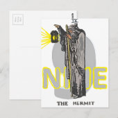 NINE DE HERMIT TAROT BRIEFKAART (Voorkant / Achterkant)
