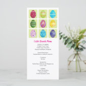 Nine Easter Eggs Holiday Menu (Staand voorkant)