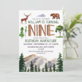 Nine Explorer Jongen Verjaardag Kaart (Staand voorkant)