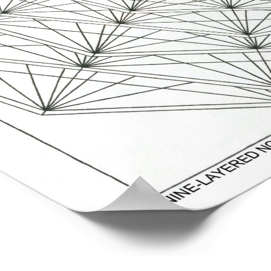 Nine-Gelaagde Nonagon die Poster kleurt (Hoek)