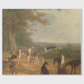 Nine Greyhounds in een landschap Jacques Laurent Cadeaupapier (Vlak)