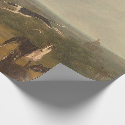 Nine Greyhounds in een landschap Jacques Laurent Cadeaupapier (Hoek)