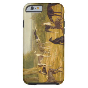 Nine Greyhounds in een Landschap (olie op canvas) Tough iPhone 6 Hoesje