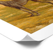 Nine Greyhounds in een Landschap (olie op canvas) Poster (Hoek)