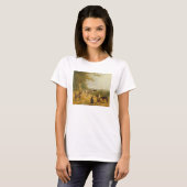 Nine Greyhounds in een Landschap (olie op canvas) T-shirt (Voorkant volledig)
