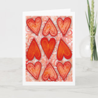 "Nine Hearts of Love" wenskaart Kaart