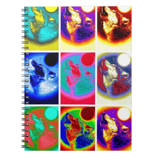 Nine Howling Wolf Portraits Notitieboek (Voorkant)