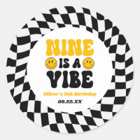 Nine Is A Vibe Retro Negende 9e Verjaardagsfeestje