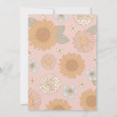 Nine is een Vibe Retro Floral 9e verjaardag Kaart (Achterkant)