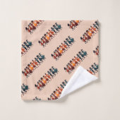 Nine Ladies Dancing Cut-Out Stencil Retro Style 3 Bad Handdoek (Wasdoekje)