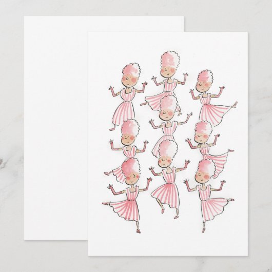 Nine Ladies Dancing Kaart (Voorkant / Achterkant)